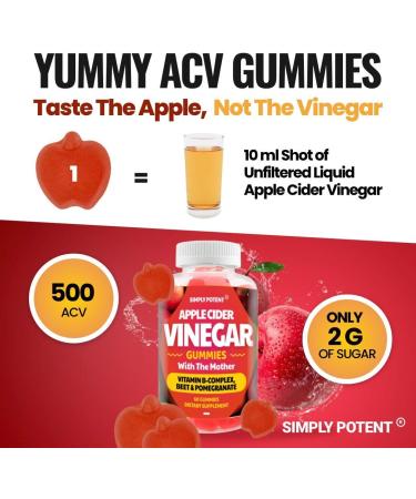 ACV Gummies for Weight Loss - 60 Apple Cider Vinegar Pills with Pomegranate, Beet & B Vitamins for Gut Detox - Buy Online on GoSupps.com