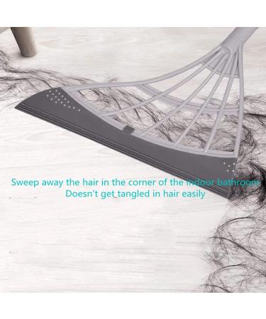 A small carpet sweeper with adjustable magic broom used for cleaning hair and pet hair and a cleaner for kitchen walls and windows. Manual silent non-electric sweeper for bathroom and hardwood. grey - Buy Online on GoSupps.com