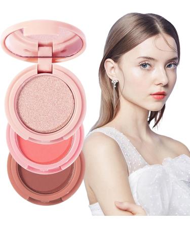  JPSDOWS makeup contour palette 3 in 1 lightening blush highlighter powder for men with luminous effect sweat resistant Jpsdows - Buy Online on GoSupps.com