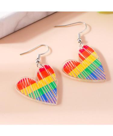 Feylie Acrylic Trailer Earrings for Women - Colorful Cartoon Fashion Ornaments for Everyday & Casual Dates - Rainbow & Stars Design - Buy Online on GoSupps.com
