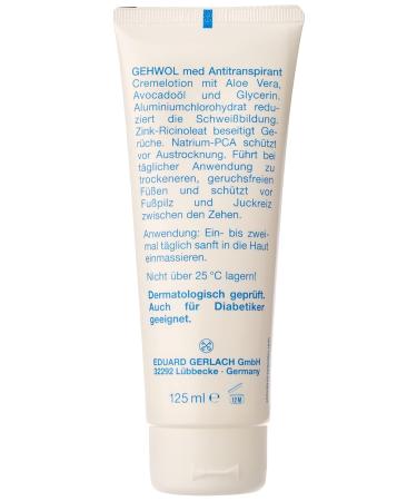 Buy GEHWOL med Antiperspirant Lotion 125 ml - Effective Foot Care for Global Shipping - Buy Online on GoSupps.com