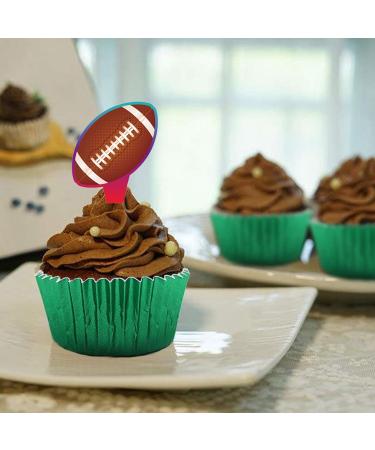 BULKITEM 42 Pieces Football Cupcake Toppers Football Theme Birthday Sports Game Day SUPER BOWL Sunday Party Decoration Supplies Cake Decors - Buy Online on GoSupps.com
