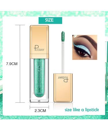 Malachite Green Liquid Glitter Eyeshadow - Highly Pigmented Metallic Shimmer Gel for Sparkly Eye Look - Perfect Gift for Women - Buy Online on GoSupps.com