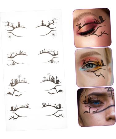 Beatifufu 4 Pairs Halloween Eyeliner Stickers Temporary Eyeliner Stickers Adhesive Eyeliner Stickers Eye Makeup Tools Temporary Eye Shadow Decals Eye Makeup Stickers for Women - Buy Online on GoSupps.com