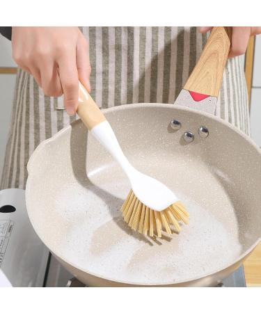 Fovolat Dishwasher Brush Dishwash Brush 2-in-1 Cleaning Brush - Multi-Functional Dish Brush with Handle Kitchen Scrub Brushes for Kitchen Cleaning - Buy Online on GoSupps.com