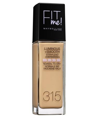 Maybelline New York Make Up Fit Me!Foundation with LSF18 for flawless skin all skin types No. 315 Soft Honey 30 ml No. 315 Soft 30 ml (1 Pack) - Buy Online on GoSupps.com