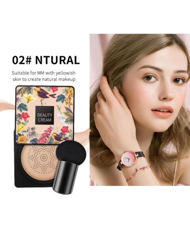 Mushroom Head Air Cushion CC Cream Foundation - Lightweight, Moisturizing, and Brightening - Natural Shade - Buy Online on GoSupps.com