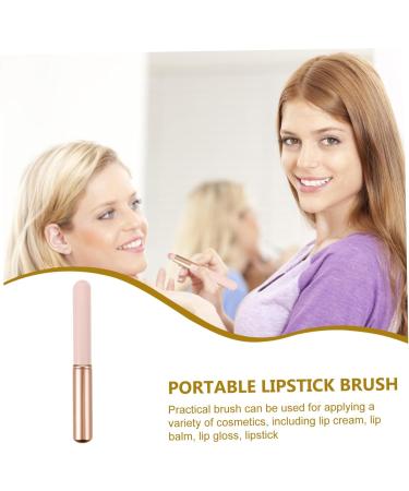 DRESSOOS Lip Blending Brush Makeup Brush Lip Gloss Portable Lip Brush Lipstick Brush Lipstick Applicator Wands Foundation Brush Lip Applicator Smudge Brush Short Aluminum Tube Pink Lip Balm - Buy Online on GoSupps.com