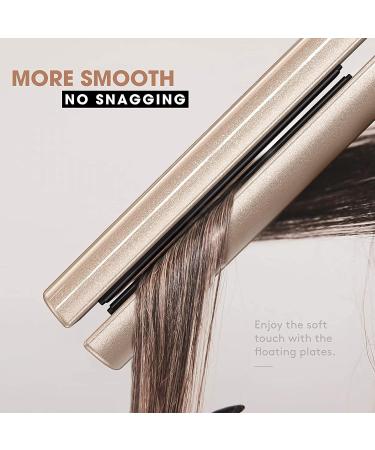 2-in-1 Hair Straightener & Curler for Black Women - Professional Ionic Flat Iron, 1 Inch Gold - Buy Online on GoSupps.com