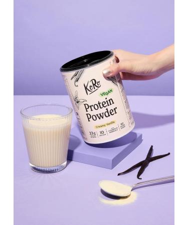  KoRo KoRo - Vegan Protein Powder Creamy Vanilla 300g - Made from rice pea and soy protein - Creamy-sweet taste - High protein content - Buy Online on GoSupps.com