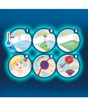 INKEE Surprise Blade 5 Pack Bath Bombs for Kids with Surprise - 5 Mini Spinners of 6 Blade - 5 x 100g Bath Balls with Chocolate and Cocoa Butter Scent Green or Red - Buy Online on GoSupps.com