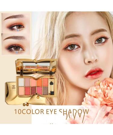 10 Colors Sparkle Shimmer Eyeshadow Palette Gold Eyeshadow Shimmer Makeup Palette Highly Pigmented Long Lasting Makeup Set Eye Shadow Palette Makeup 04 - Buy Online on GoSupps.com