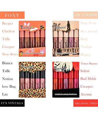 Matte Liquid Lipstick Set - Waterproof Mini Long-lasting Lip Gloss | Non-Feathering Cup Lipstick Gift Box - Beauty Makeup Set in Nude Palette - Buy Online on GoSupps.com