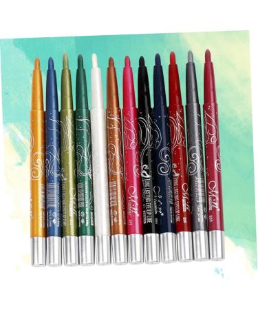 Healeved Lot De 12 Stylos Fard Paupi res Waterproof Rotation Automatique Couleurs Vari es Texture Lisse Ensemble Cosm tique Pour Femme Maquillage Des Yeux Longue Tenue - Buy Online on GoSupps.com