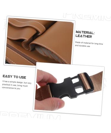DOITOOL Barber Storage Bag Hairdressing Shears Leather Tool Kit Leather Satchel Makeup Gadgets Leather Waist Tool Scissor Holder Artist Tool Belt Tease Waist Bag 25x19cm Khaki - Buy Online on GoSupps.com
