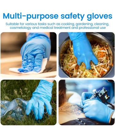 GUANSHANG Nitrile Cleaning Gloves Reusable Nitrile Gloves Latex-Free Powder-Free Nitrile Gloves Non-slip Cleaning Gloves High Elasticity Comfortable Nitrile Gloves for Cleaning Food Prep AT - Buy Online on GoSupps.com