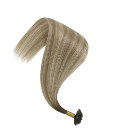 Youngsee Real Hair Extensions - 45cm Balayage U Tip Bonding Remy Keratin Hair Extensions 50g #3/8/22 for Gorgeous Brown & Blond Highlights - Buy Online on GoSupps.com