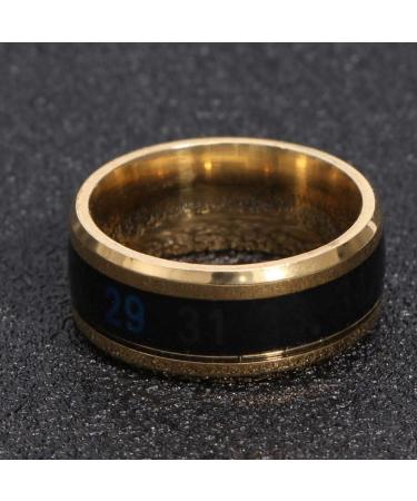 Stylish Heat Discoloration Finger Jewelry - Round Birthday Rings for Unique Fashion - Buy Online on GoSupps.com