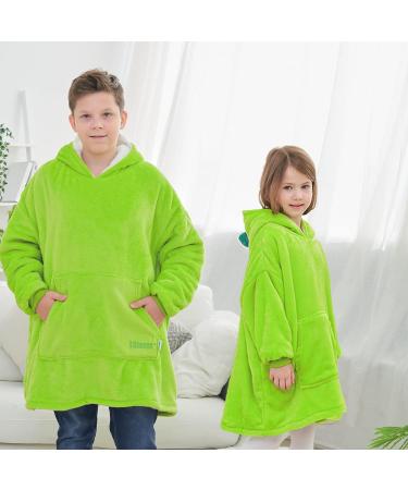 LOLANTA Dinosaur Shark Blanket Hoodie for Kids | Warm Plush Sweatshirt Blanket for Ages 3-12 | Cozy & Fun Green Design - Buy Online on GoSupps.com