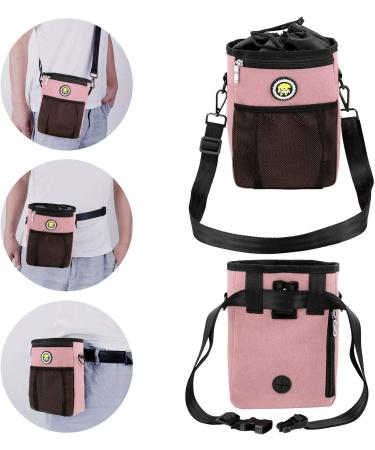 FTTouuy Waterproof Dog Feed Bag - XL Pink | Perfect Treats Bag for Training & Agility - Buy Online on GoSupps.com