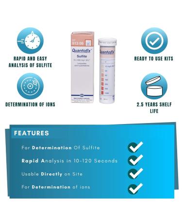QUANTOFIX 1138896 Sulfite Test Strips - 100 Pieces 6 mm x 95 mm | Fast International Shipping - Buy Online on GoSupps.com
