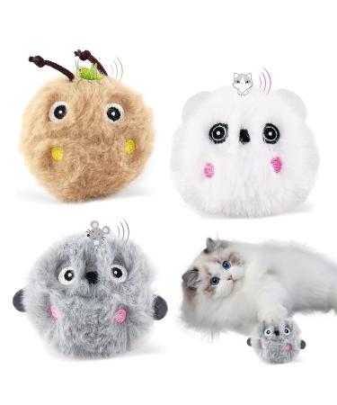 Catal balls interactive cat toys ball 3 colors cat toys ball with sound plush cat balls cat toys set cat ball electrically with lifelike animal noise for cats - Buy Online on GoSupps.com