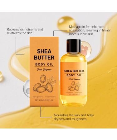 WRANBAO Body oil with shea butter moisturizing fragrance oil for intensive hydration moisturizing facial oil with almond oil and vitamin E light texture 2 pieces 2 pieces - Buy Online on GoSupps.com