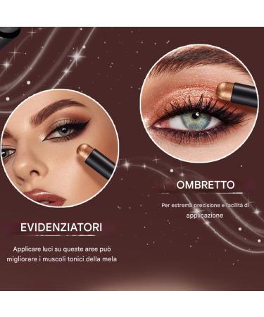 Cream eyeshadow stick - eye color pencil 6x | Versatile shimmer eyeshadow sticks pigmented pastel matte shimmer bouquet eyelid primer - Buy Online on GoSupps.com