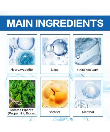 Hydroxyapatite Toothpastes for Enamel Protection and Tooth Strengthening Hidroxiapatita Toothpaste for Sensitive Teeth with Fluoride-Free Formula Natural Whitening Toothpaste(1pc) - Buy Online on GoSupps.com