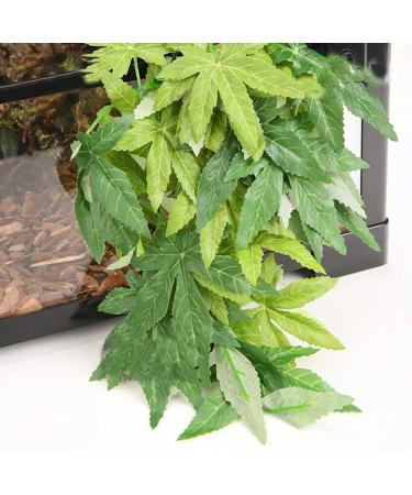 EXFEA 50cm Artificial Aquarium Plant - Hanging Plastic Green Decor for Reptiles & Aquariums - Buy Online on GoSupps.com