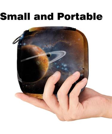 Galaxy Space Planets Menstrual Pad Bag & Cup Holder - Portable Zippered Design for Teens & Women - Buy Online on GoSupps.com