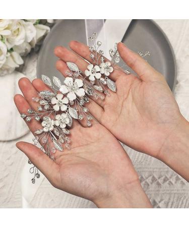 Unicra Silver Bride Wedding Hair Vine - Rhinestone Bridal Hair Piece - Buy Online on GoSupps.com