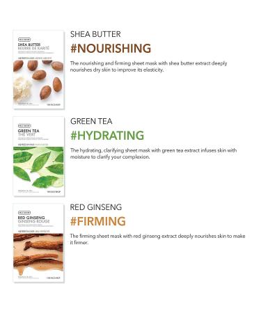 The Face Shop Facial Mask Sheets - 15 Pack Real Nature Peel Off Mask | Anti-Aging Firming & Moisturizing Essence for Glowing Skin - Buy Online on GoSupps.com