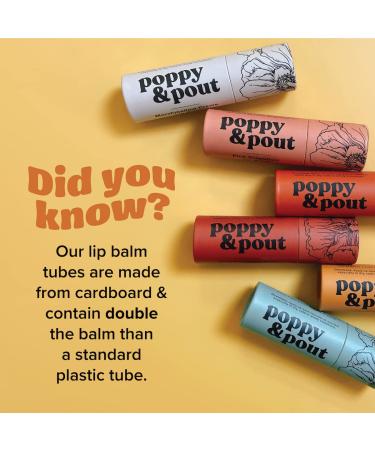 Poppy & Pout Natural Lip Balm - Lemon Bloom | 0.3oz Hand-filled Beeswax Formula with Vitamin E, Organic Coconut Oil | Cruelty Free - Buy Online on GoSupps.com