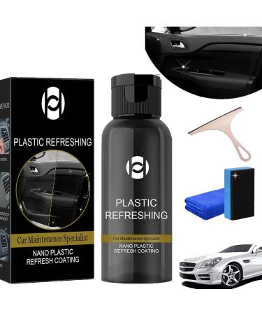 Plastic Revitalizing Coating Agent Ouhoe Plastic Refreshing Crystal Coating for Car Plastic Parts Nano Coating Agent for Car Quick Restorer (1pcs-30ml)