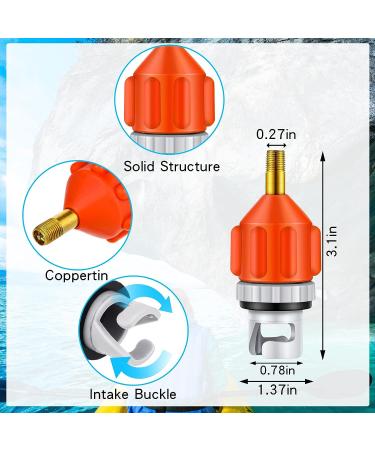 Inflatable Boat SUP Pump Adaptor Set - 4 Pcs Air Valve Adapter Kit for Conventional & Foot Pump | Compressor Connector for Paddle Board, Kayak, Stand Up Paddleboard - Buy Online on GoSupps.com