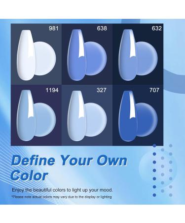 LKE Gel Nail Polish Set - 6 Summer Colors Light Baby Blue & White Soak Off UV/LED Nail Kit for DIY & Salon Manicure Pedicure - Perfect Gift for Nail Art Lovers - Buy Online on GoSupps.com