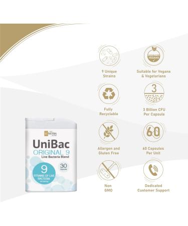 Sweet Cures Everyday Probiotics - UniBac: Unified Bacteria Live Bacteria Blend 9 - 60 Capsules - 6 Billion per dose - SC Nutra - Buy Online on GoSupps.com