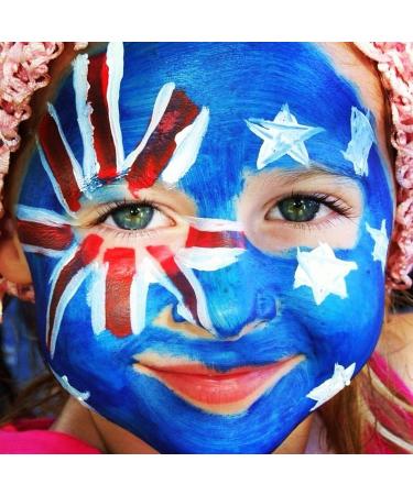 Red White Blue Face Body Paint - USA Flag Makeup Palette for 4th of July Independence Day & Patriotic Events - Buy Online on GoSupps.com