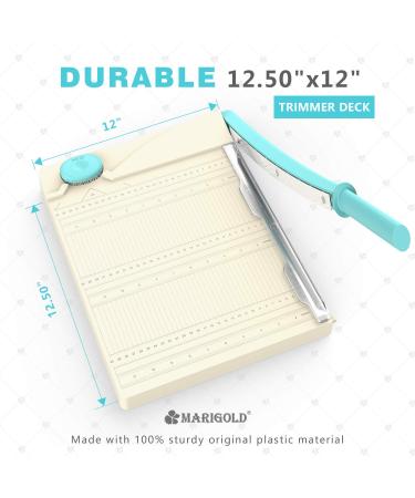 MARIGOLD Paper Cutter Corner Puncher - 12" Paper Guillotine 2-in-1 Paper Trimmer - Buy Online on GoSupps.com