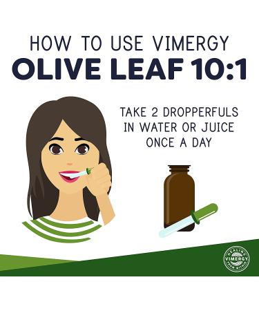 Vimergy USDA Organic Olive Leaf Extract - Immune Support & Antioxidant - 115ml - Buy Online on GoSupps.com