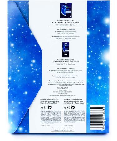 Garnier Moisture Bomb Night-Time Sheet Mask Collection with Deep Sea Water and Hyaluronic Acid - Buy Online on GoSupps.com