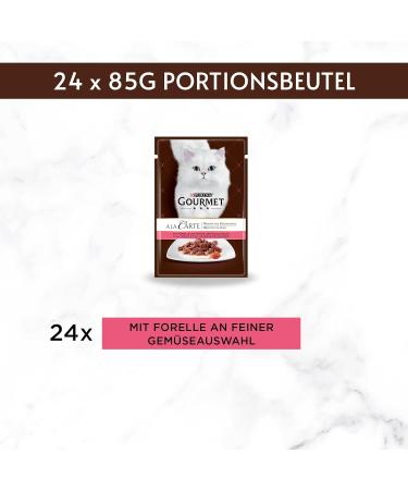 PURINA GOURMET A La Carte Wet Cat Food with Trout & Vegetables - 26 Pack (26 x 85g) - Premium International Shipping - Buy Online on GoSupps.com