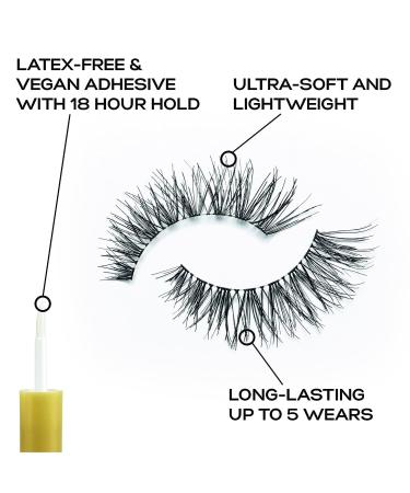 Eylure Naturals False Eyelashes Style No. 031 - Reusable, Adhesive Included - 1 Pair - Buy Online on GoSupps.com