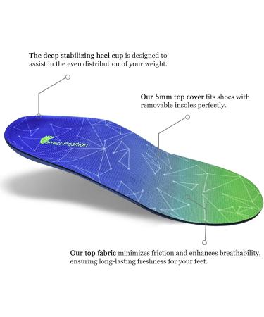 Correct-Position Arch Support Insoles for Plantar Fasciitis & Flat Feet - Shock Absorbing Comfort for Men (Size 12-13) & Women (Size 14-15) - Pain Relief & International Shipping - Buy Online on GoSupps.com