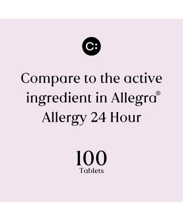 Cabinet Fexofenadine HCl 180mg 100-Count - Non-Drowsy Allergy Medicine for Kids & Adults - Relief from Pollen, Hay Fever, Itchy Eyes - Compare to Allegra - Buy Online on GoSupps.com
