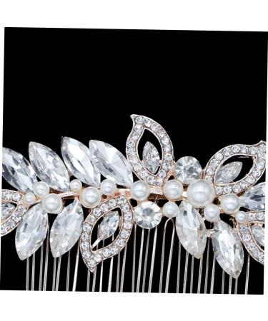 Housoutil Hair Comb for Women Rhinestone Bridal Comb Wedding Hair Accessory Hair Combs for Gold Hair Pin Gold Hair Comb Rhinestone Hair Comb Gold Headpiece Accessories Bride Rose - Buy Online on GoSupps.com