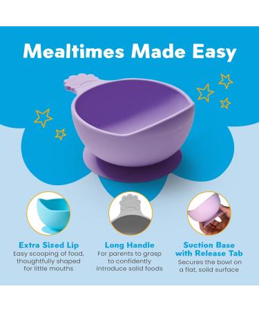Nana's Manners Stage 1 Suction Bowl Set for Babies Aged 4 Months Plus - Weaning Bowl for Infant Kids - Purple - Buy Online on GoSupps.com