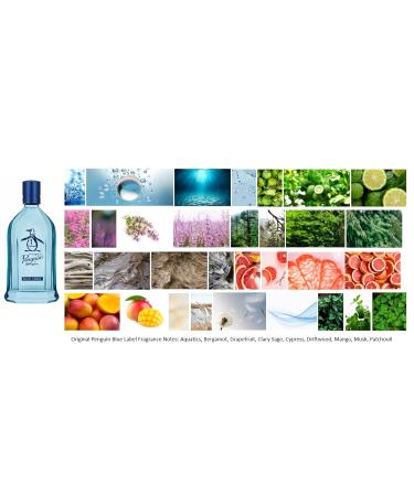 Original Penguin Blue Label Gift Set: 3.4 fl oz Eau de Toilette 3 oz Shower Gel 3 oz Aftershave Balm - bergamot grapefruit aquatic clary sage cypress mango musk patchouli driftwood - Buy Online on GoSupps.com