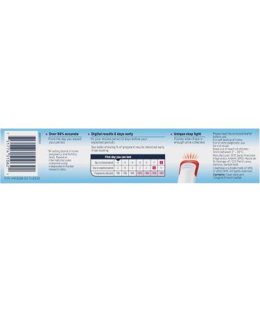 Clearblue Digital Ultra Early Pregnancy Test No Test Can Tell You Sooner 1 Digital Test 1 count (Pack of 1) - Buy Online on GoSupps.com